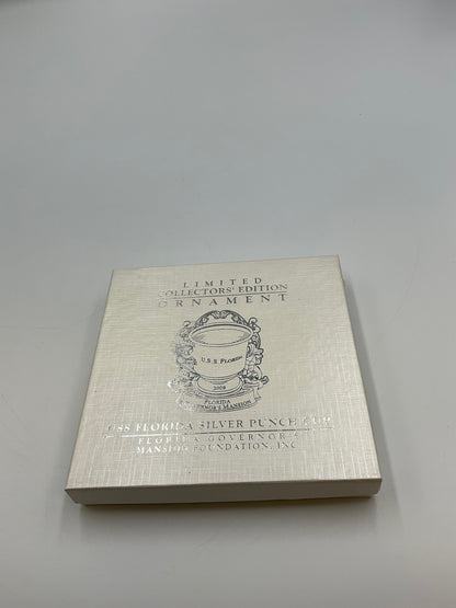 2009 Florida Governor's Mansion Christmas Ornament USS Florida Silver Punch Cup