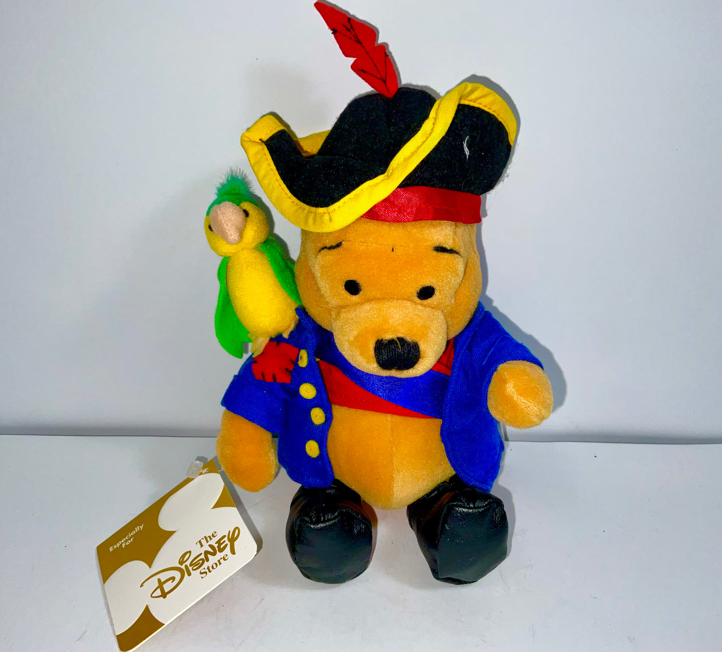 Winnie the Pooh Pirate Vintage 8 Inch Plush Mini Beanbag Disney Store Collectible