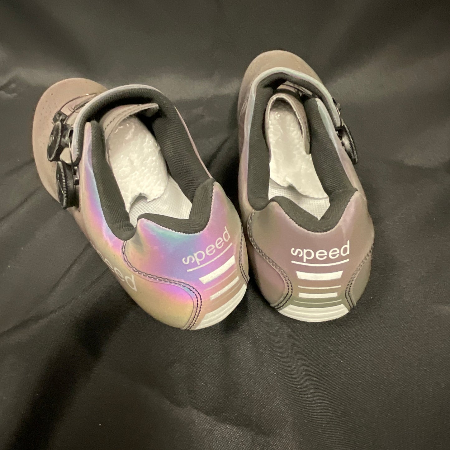 Speed Iridescent Purple Blue Gray Professional Spin Cycling Shoes Size 44