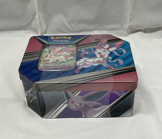 Pokemon V Heroes Tin Sylveon 5 Booster Pack Tin and Foil Card Trading Card Game TCG New Factory Sealed