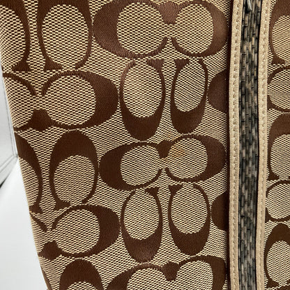 Coach Signature Gallery Tote Metallic Gold Trim