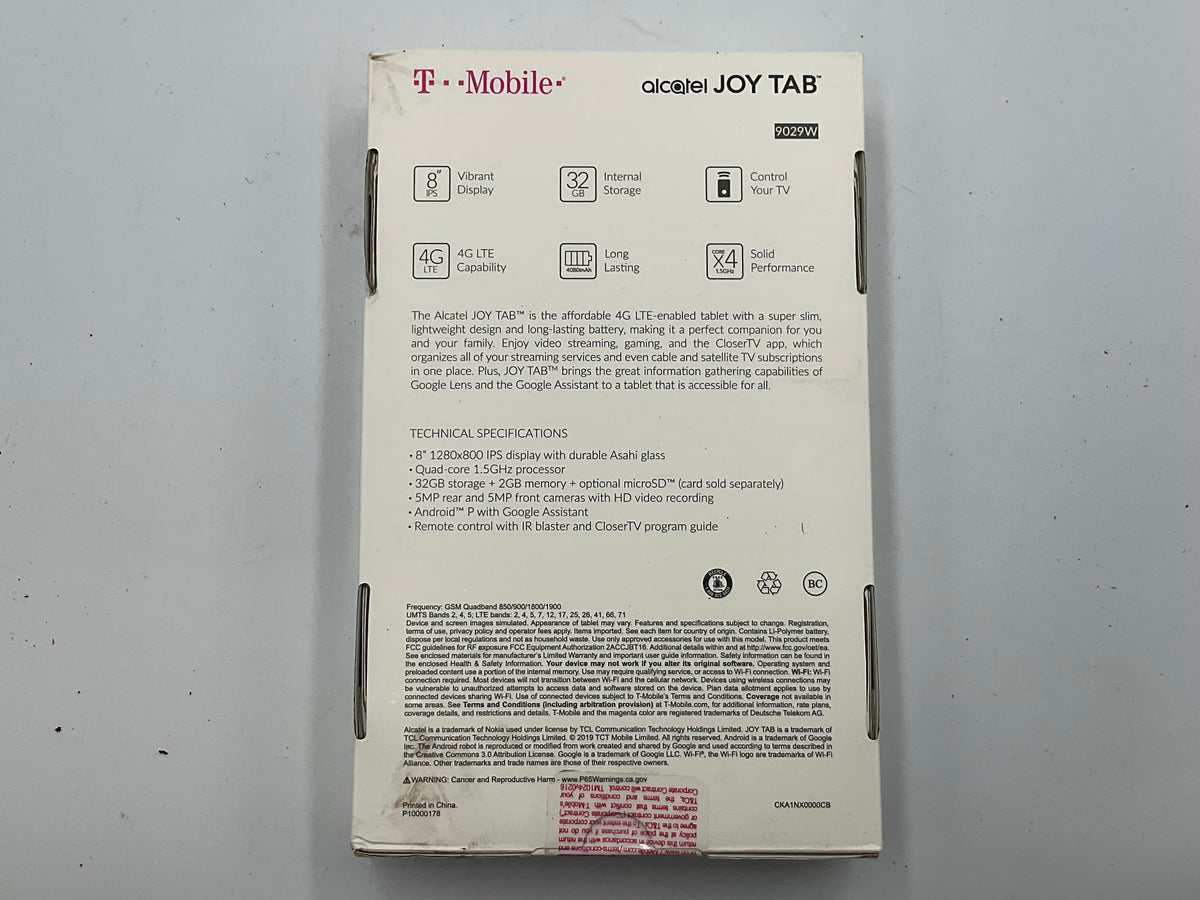 Alcatel Joy Tab Black Tablet In Retail Packaging Untested