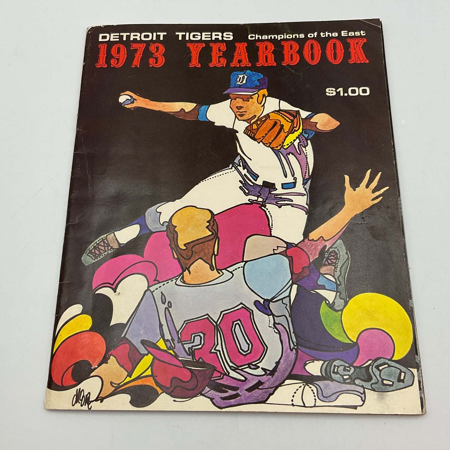 Vintage 1973 Detroit Tigers Baseball Yearbook