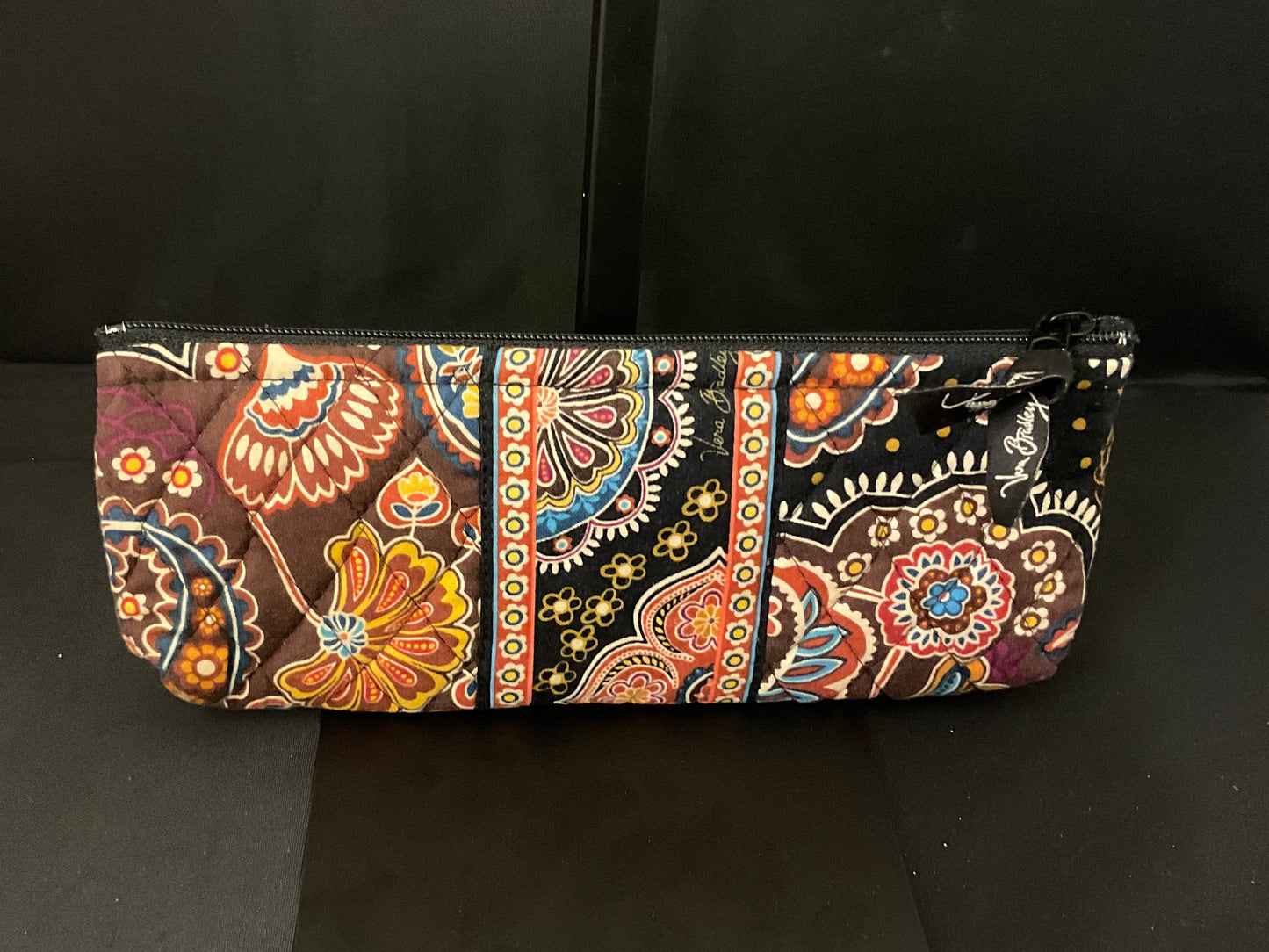 Vera Bradley Brown Floral Design Organizer Wallet