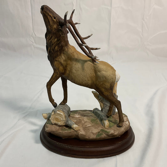 Wilderness Elk Signed Vintage 1993 Masterpiece Porcelain Homco Endangered Species Series