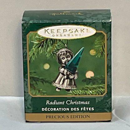 Hallmark Radiant Christmas Crystal & Pewter 2001 Miniature Keepsake Ornament