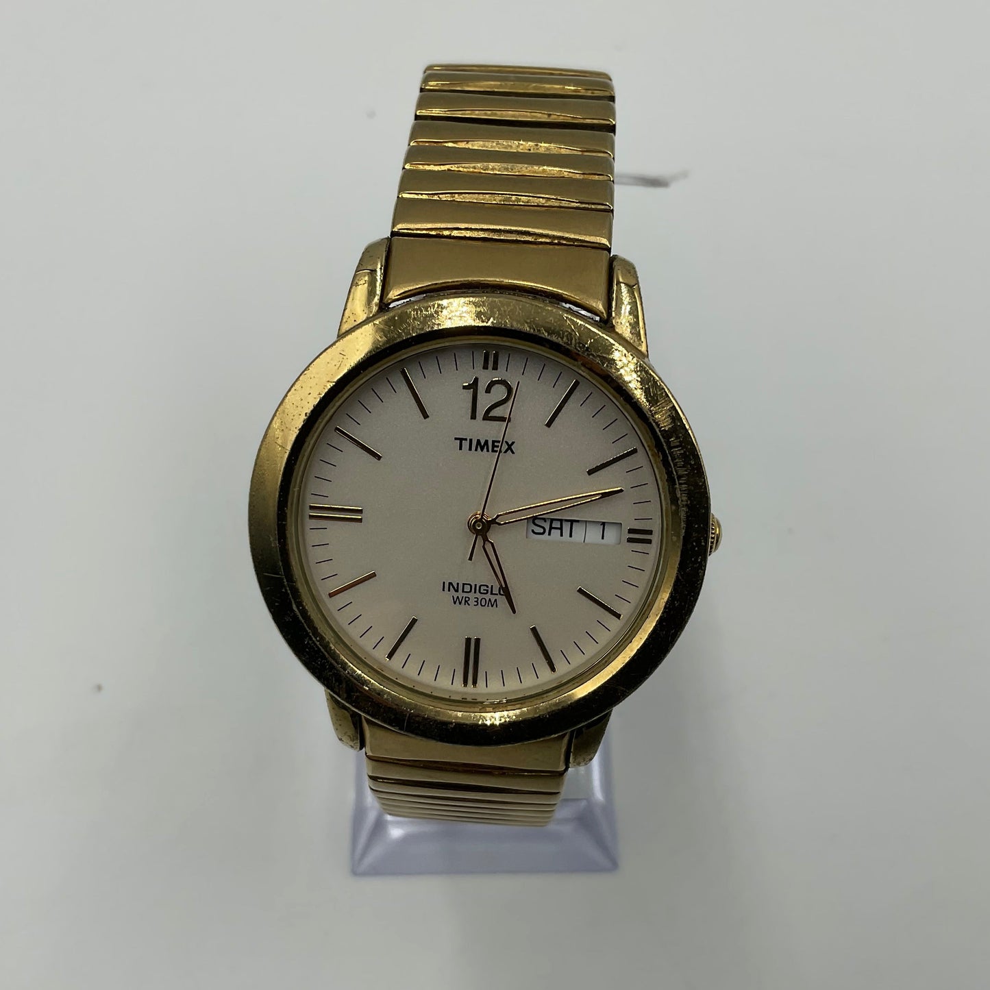 Timex Indiglo Vintage Gold Tone Calander Watch