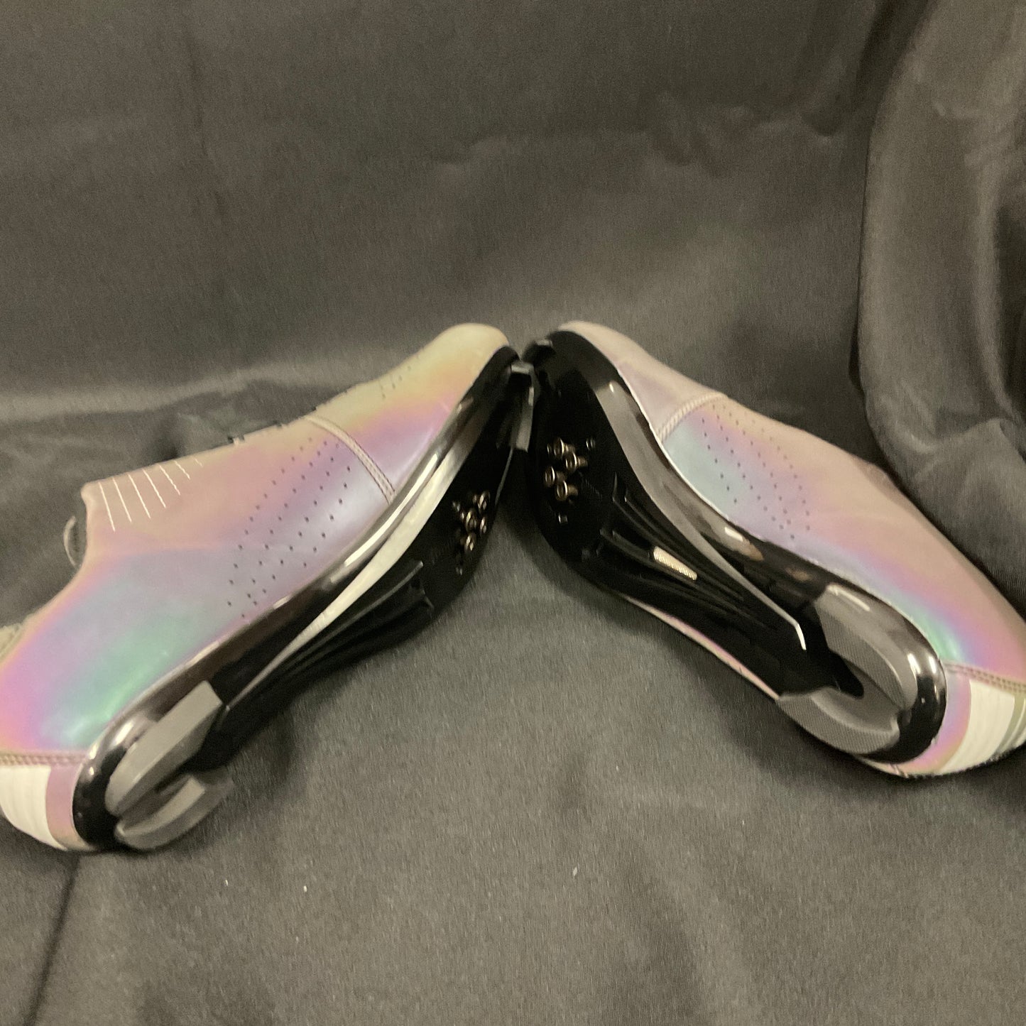 Speed Iridescent Purple Blue Gray Professional Spin Cycling Shoes Size 44