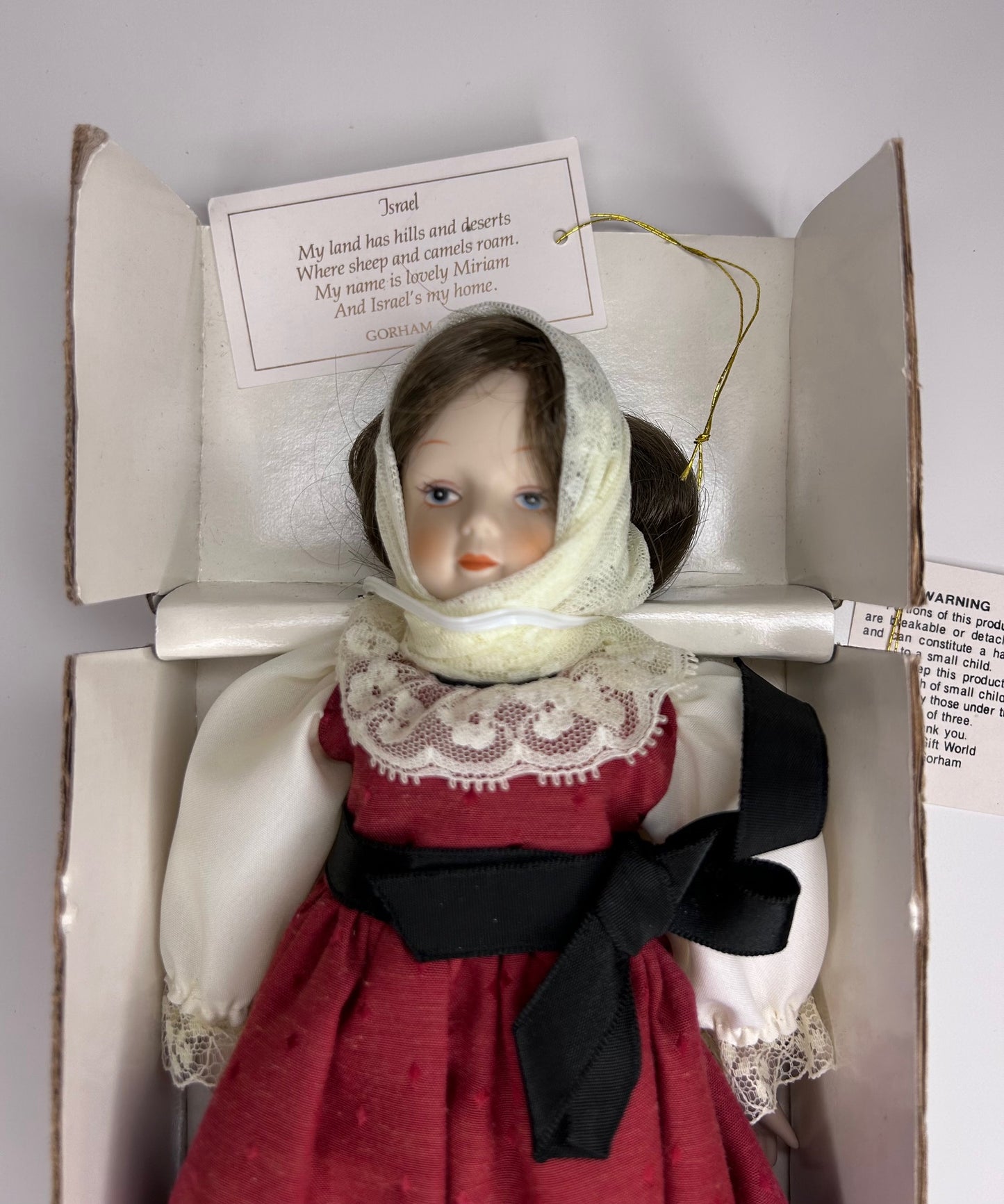 Gorham Around the World Doll Israel Miriam Vintage 1985