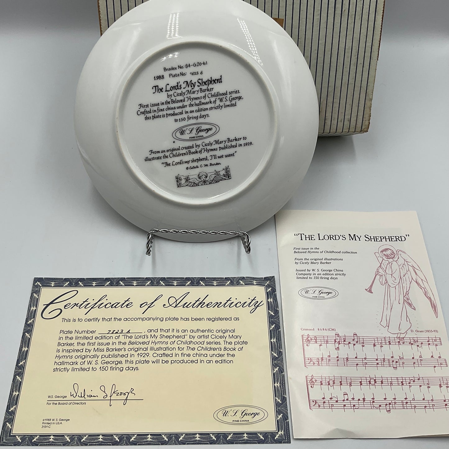 Ready JB W.L.George Fine China The Lord’s my Shepherd By Cicely Mary Barker