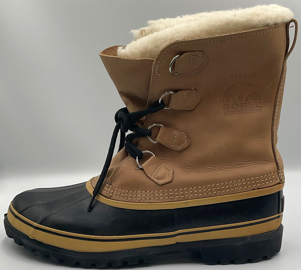 SOREL Caribou Buff Brown Waterproof Winter Snow Boots Size 12
