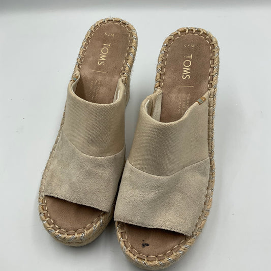 Toms Monica Mule Sandals Beige Size 7.5