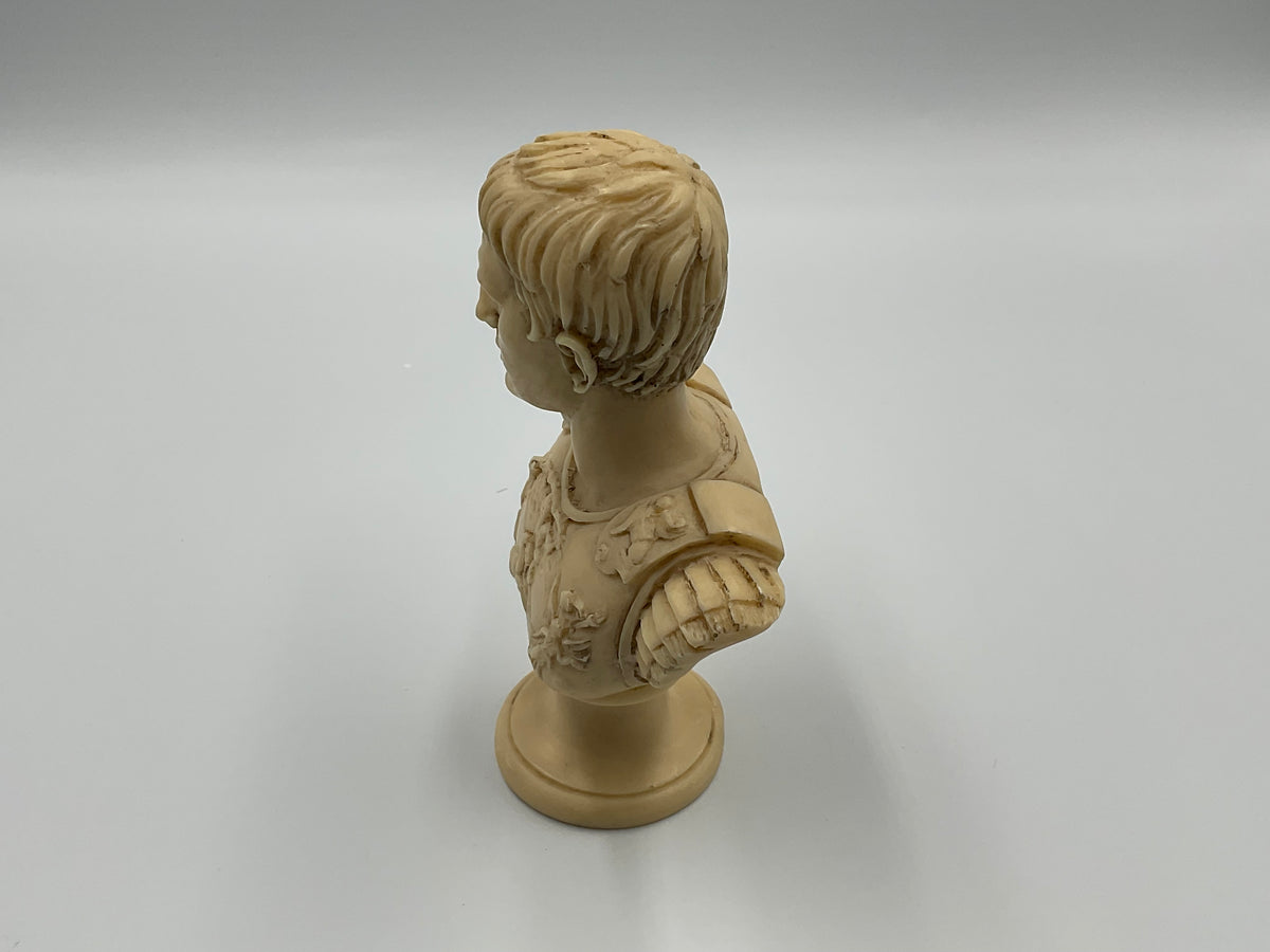 Replica Bust Augustus Caesar Figurine Miniature A.B Italy