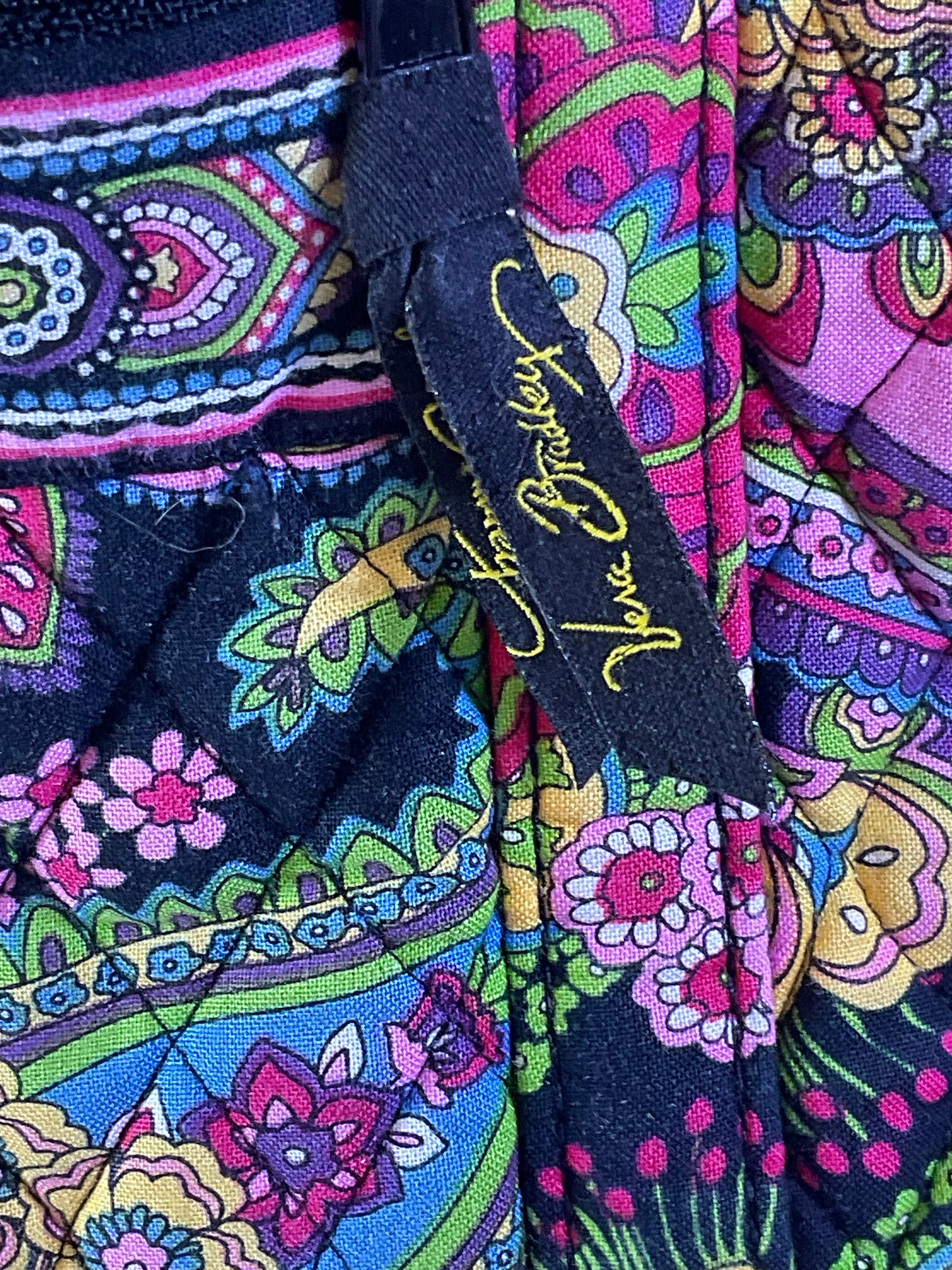 Vera Bradley Symphony in Hue Vibrant Colorful Quilted Large Tote Bag