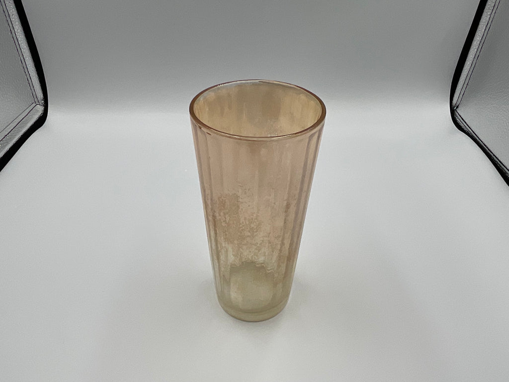 Jeannette Glass Vertical Optic Marigold Carnival Glass Tumbler
