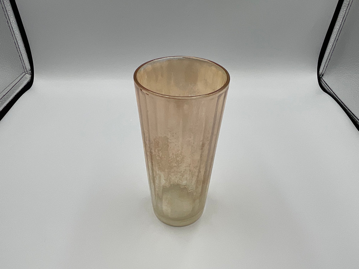 Jeannette Glass Vertical Optic Marigold Carnival Glass Tumbler