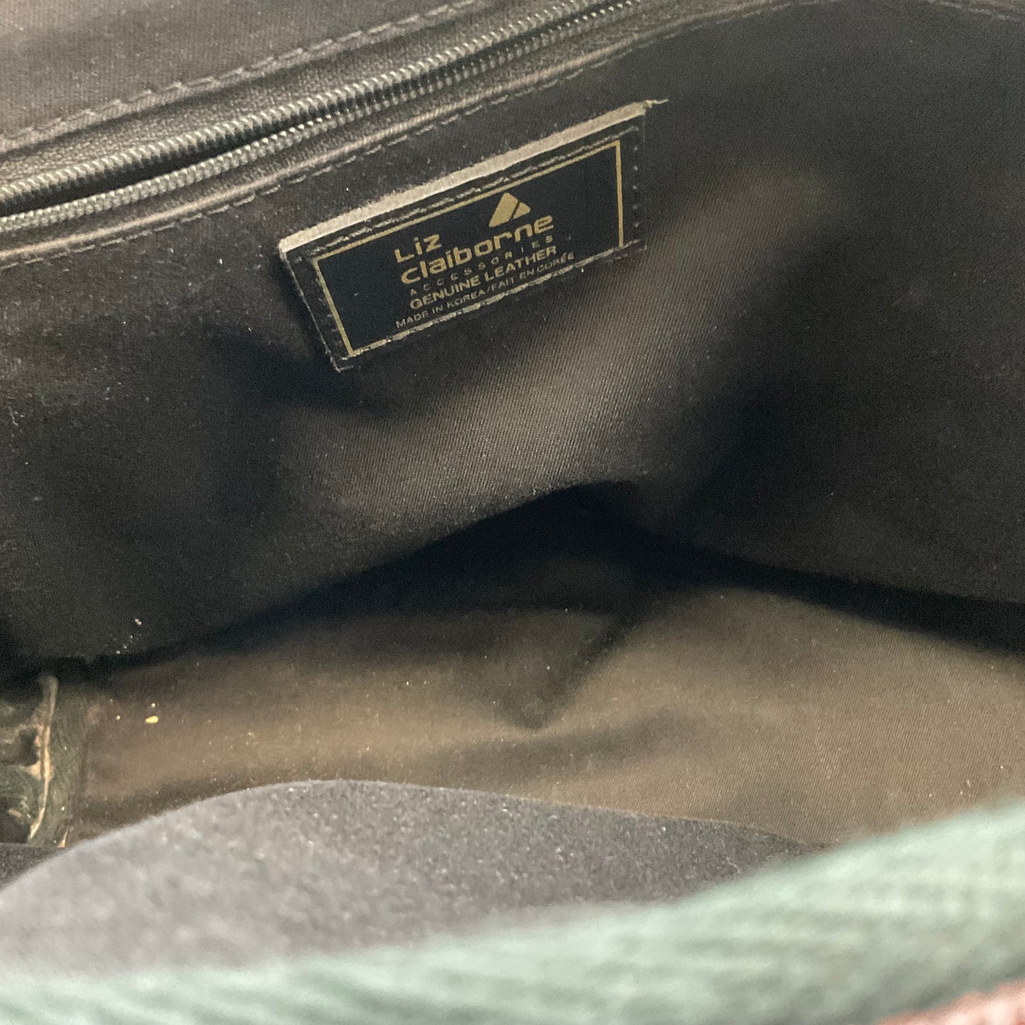 Liz Claiborne Green and Brown Large Purse