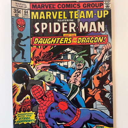Marvel Team-Up #64 Spider-Man and Daughters of Dragon Vintage 1977 Comic Book