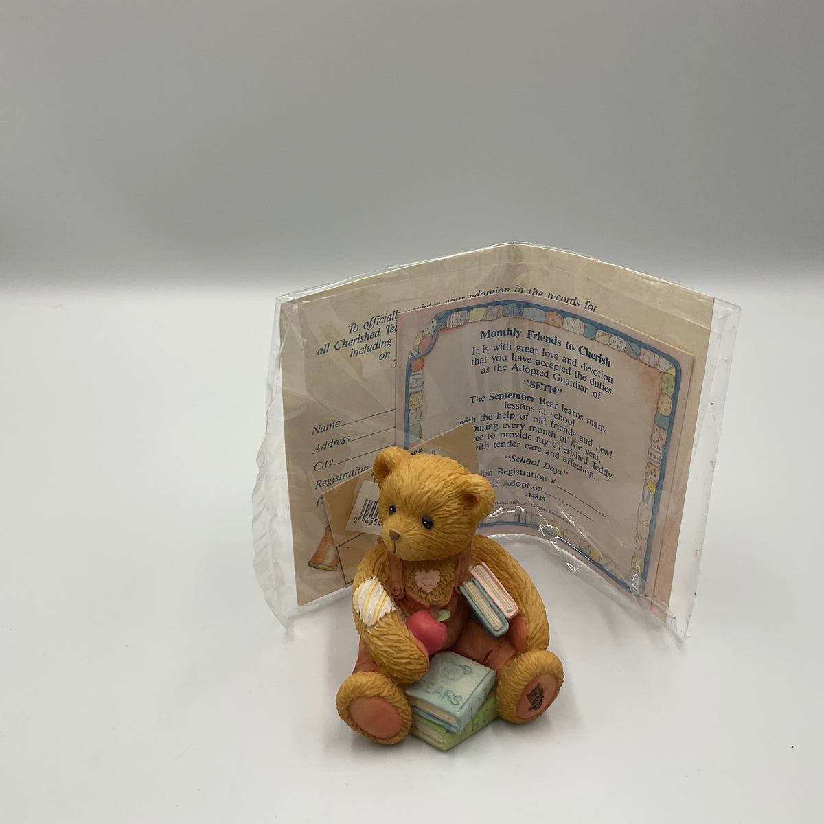 Cherished Teddies SETH School Days September 1993 Hallmark