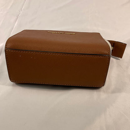 Michael Kors Brown Leather Small Selma Crossbody Bag Missing Strap Clasp Broken