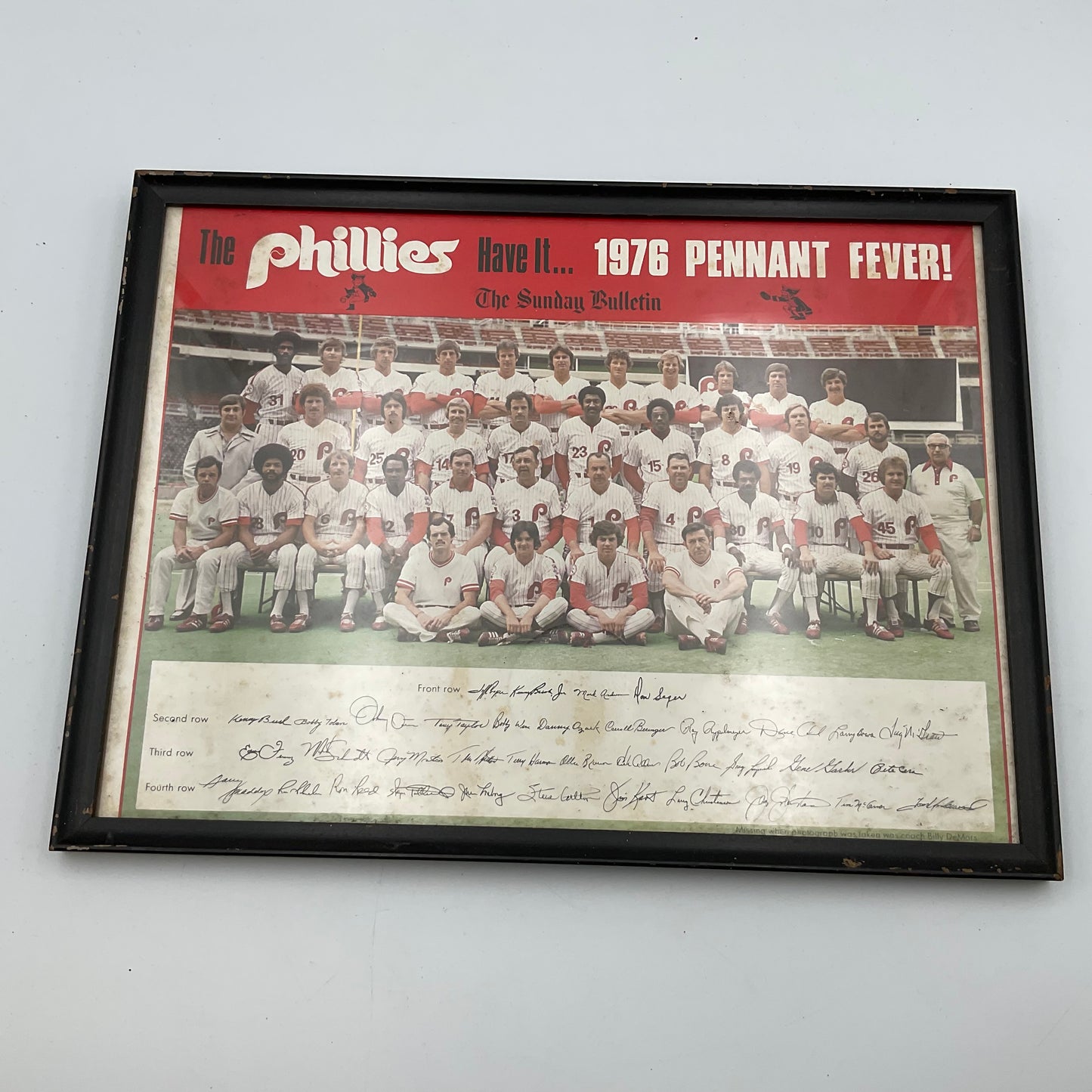 The Phillies Have It…1976 Pennant Fever Autographed Phillies Team Photo