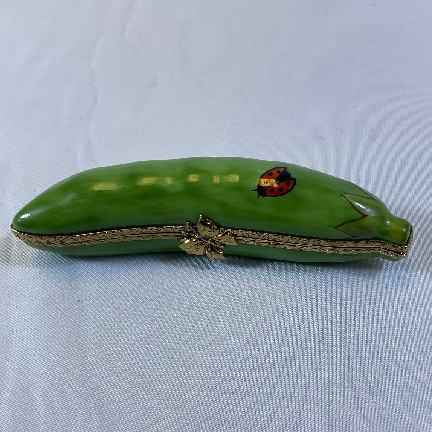 Peint Main Limoges France Authentic Vintage Collectible Hand Painted Porcelain Haricot Vert Green Bean