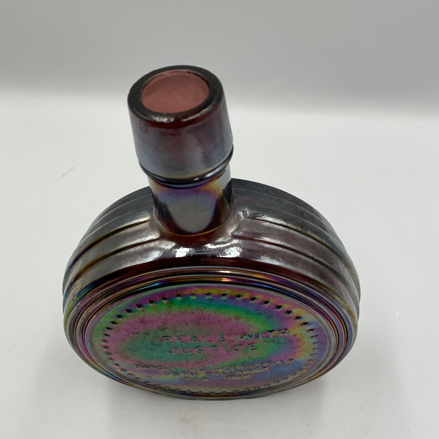 Vintage Wheaton Purple Carnival Glass Bottle