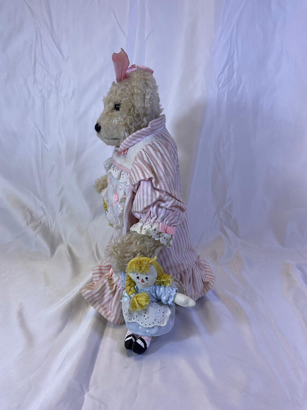 Ashton Drake Teddy Bear Holding Doll