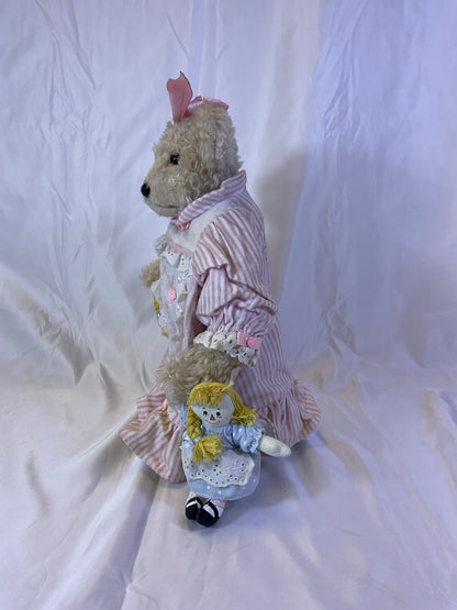 Ashton Drake Teddy Bear Holding Doll