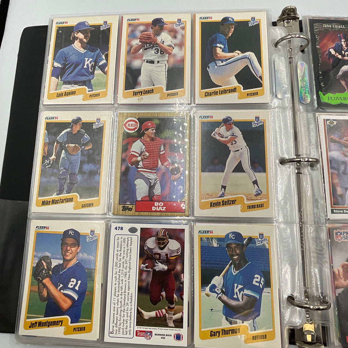 282 Card NFL and MLB Tops Post Fleer Trading Card Collection