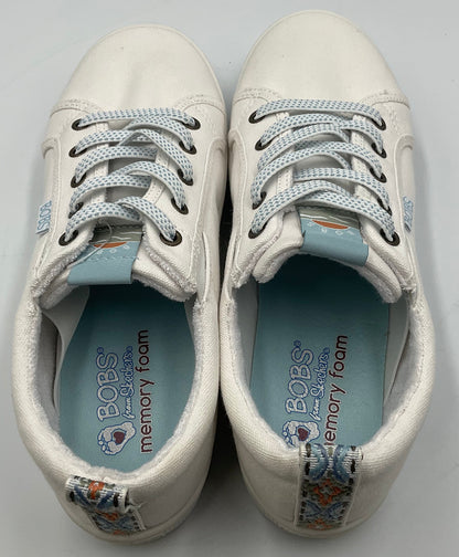 Skechers BOBS B Extra Cute Woman's Size 8 White Memory Foam Sneakers 113323