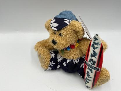 Keikiokekai Hawaiian Collectable Passport Surfer Teddy Bear w/ Surfboard