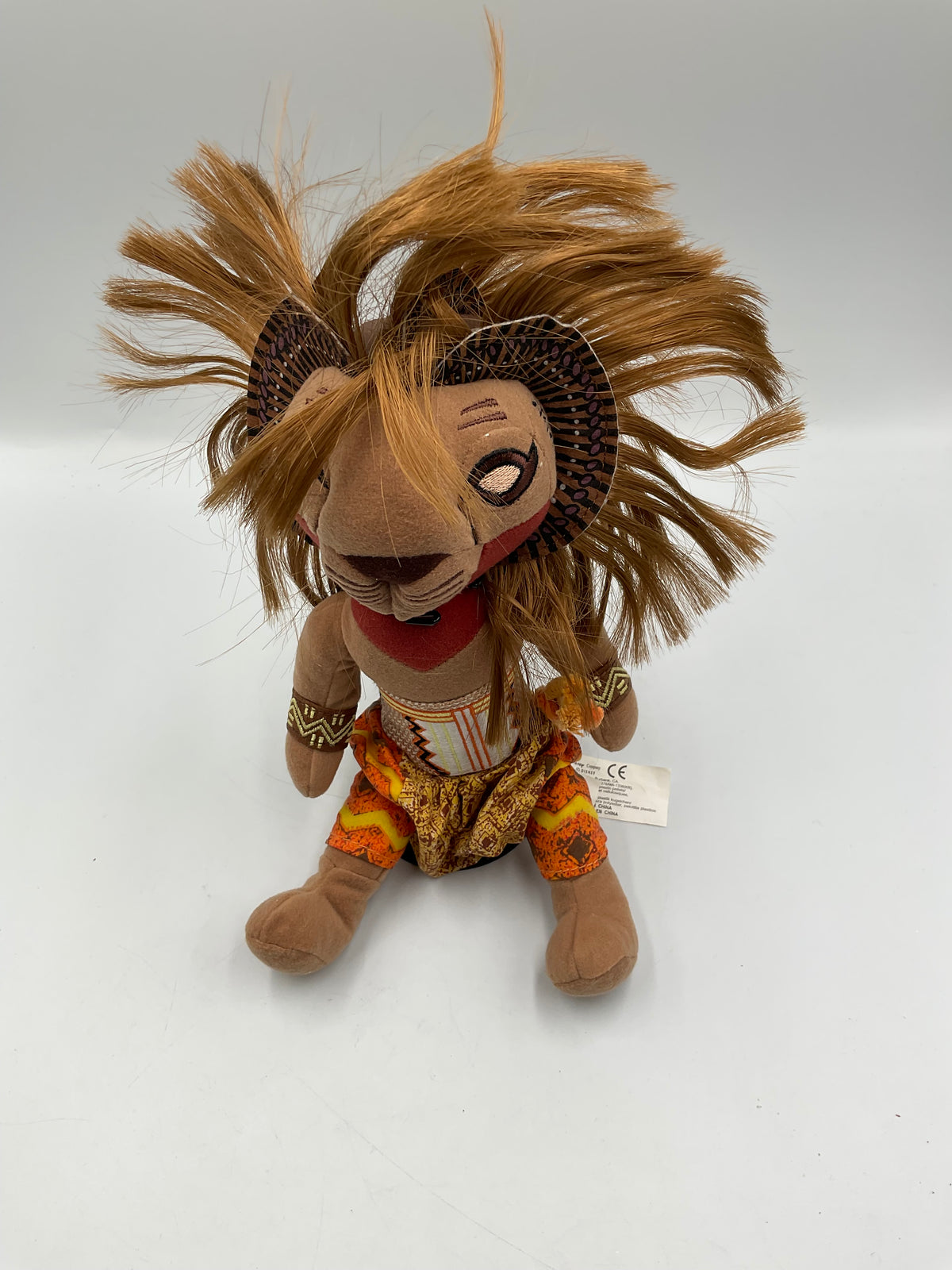 The Lion King Broadway Musical Simba Plush Tribal Clothing