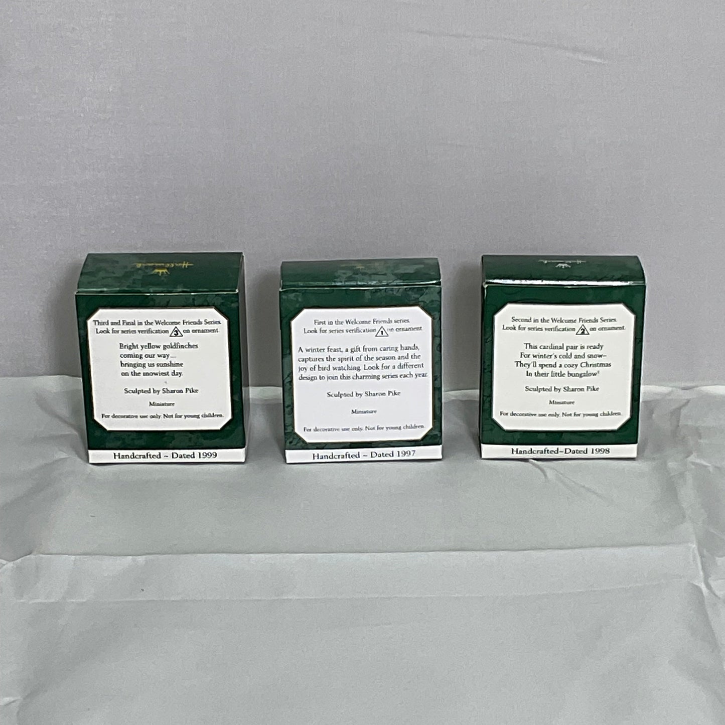 Keepsake Hallmark Ornament "Welcome Friends" Series Complete w/Boxes