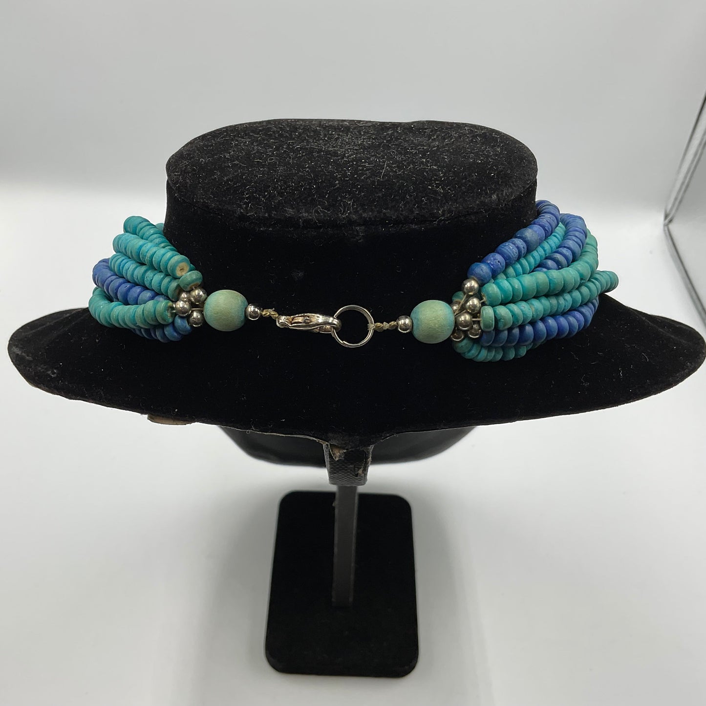 Multi Blue Bead Necklace