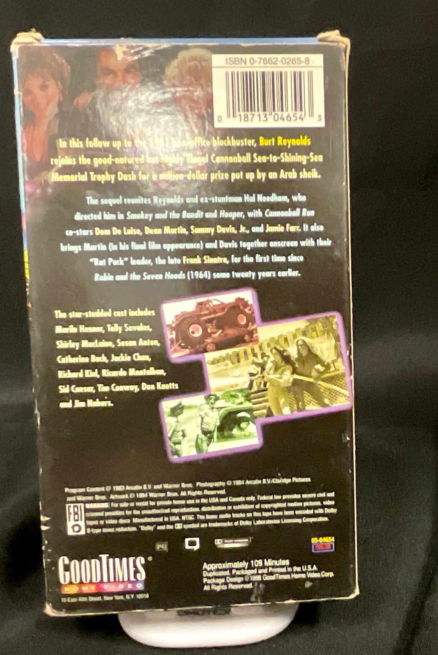 Cannonball Run 2 Vintage 1983 VHS Video Tape Movie Burt Reynolds Film Pre-Owned