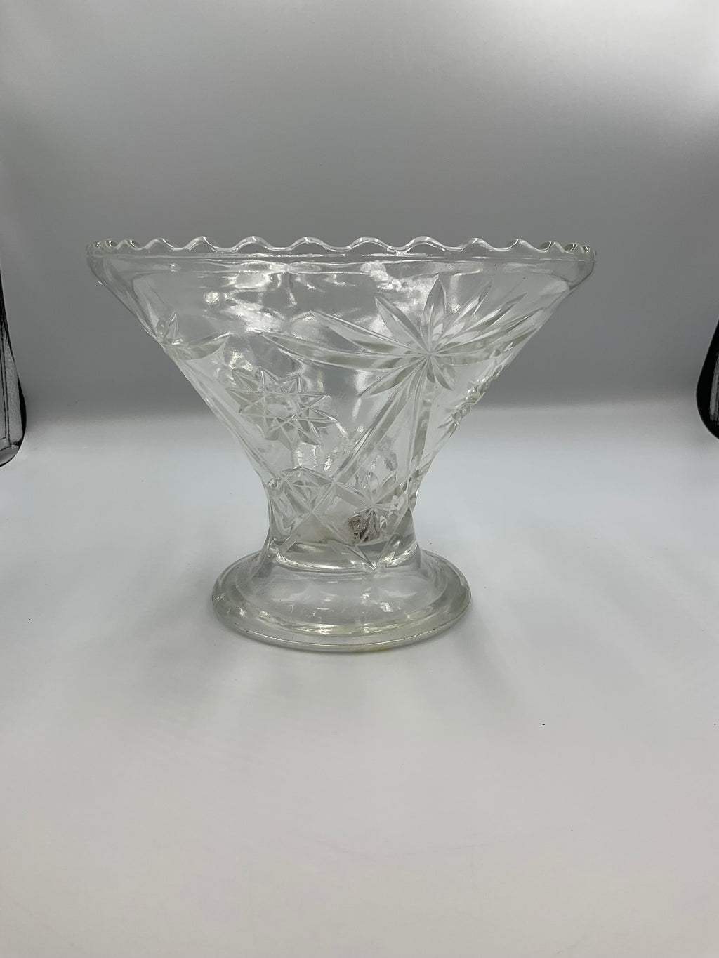 Anchor Hocking Whitman Pattern 9-Inch Pedestal Glass Bowl