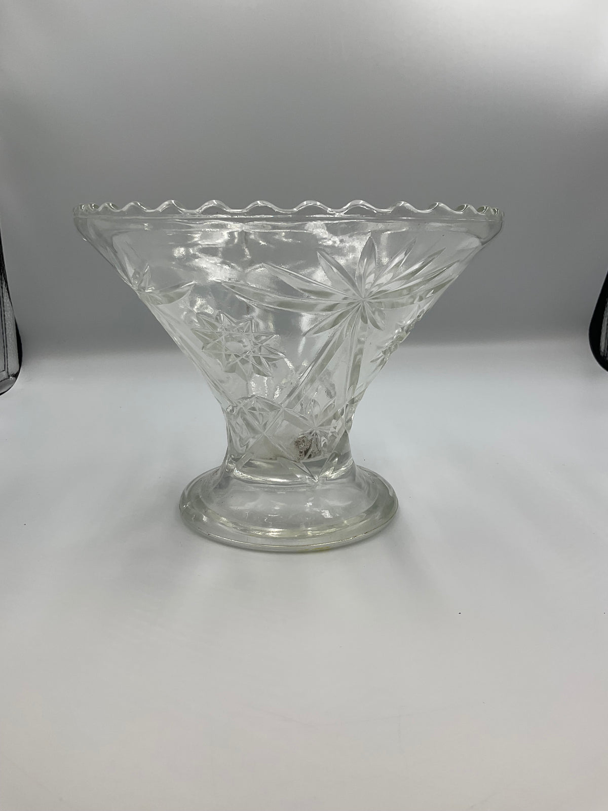 Anchor Hocking Whitman Pattern 9-Inch Pedestal Glass Bowl