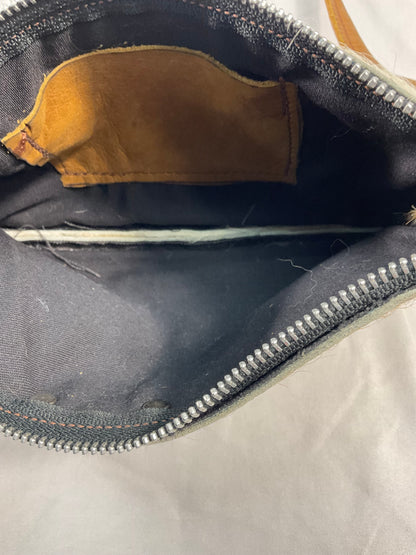 Wild Goose Cow Hide Crossbody Purse - Brown and white