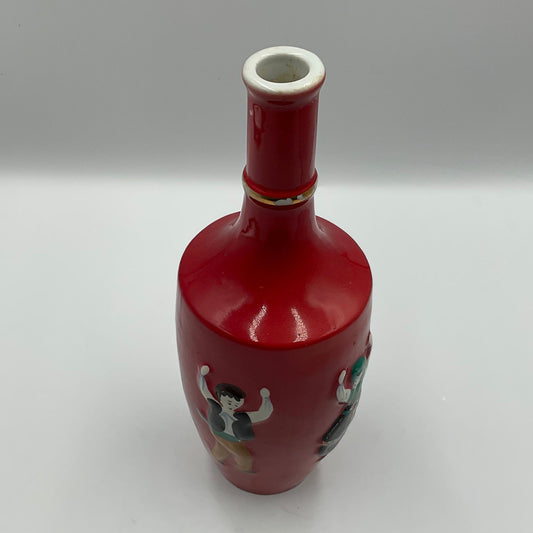Vintage Ceramic Figural Decanter Decorative Bottle