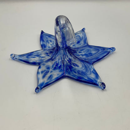 Blue And Silver Glass Flower