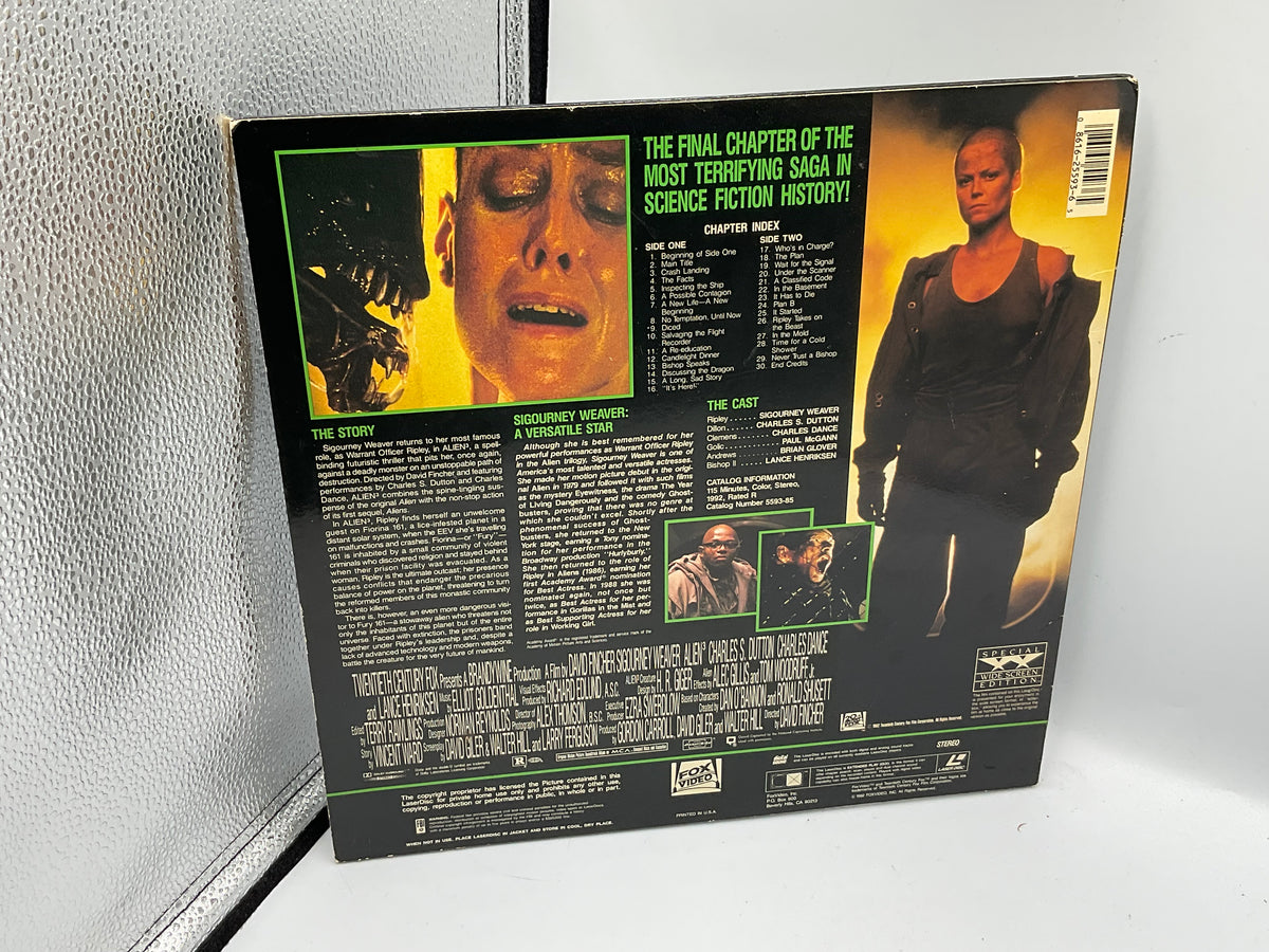 Alien 3 Laserdisc Special Widescreen Edition 1992 Fox Video