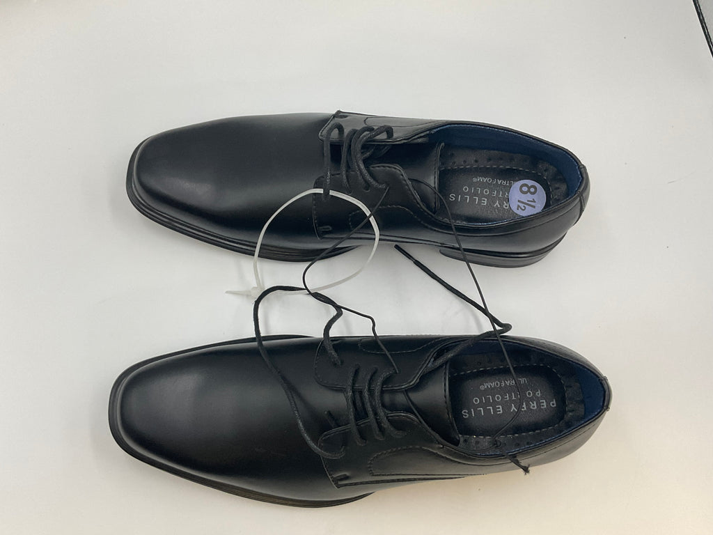 Perry Ellis Portfolio UltraFoam Black Oxford Derby Shoes 8.5