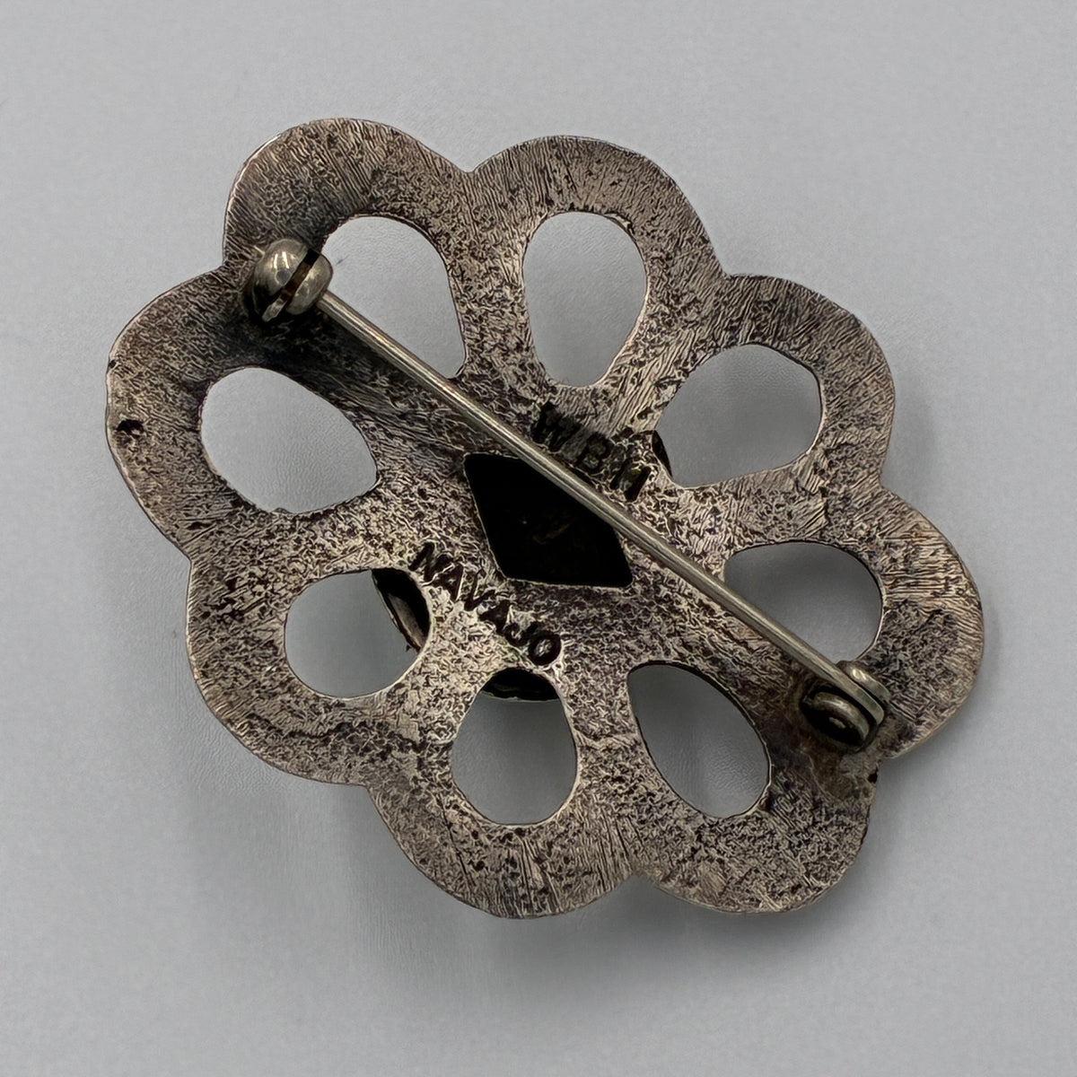Vintage Brooch Wilford B Henry WBH Navajo Sterling Turquoise Openwork