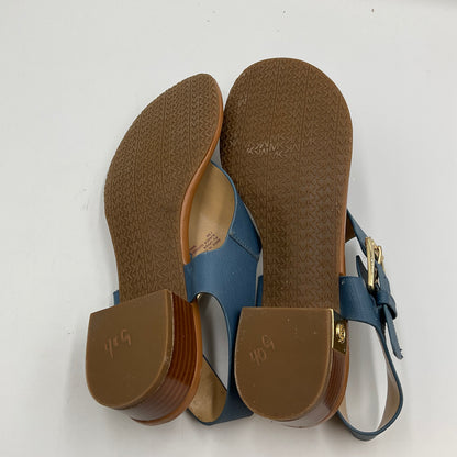 Michael Kors London Thong Block Heel Blue Size 7.5