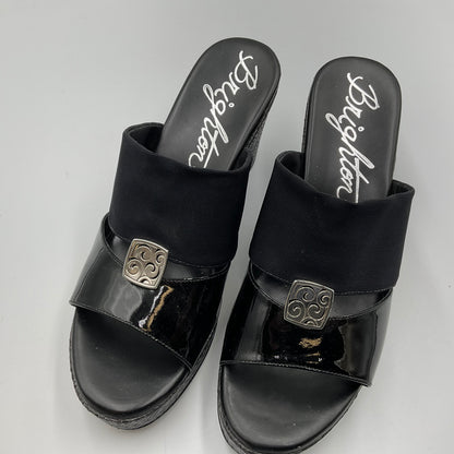 Brighton Black Wedges Women’s Shoes Size 8