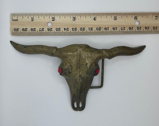Brass Steer Head Belt Buckle