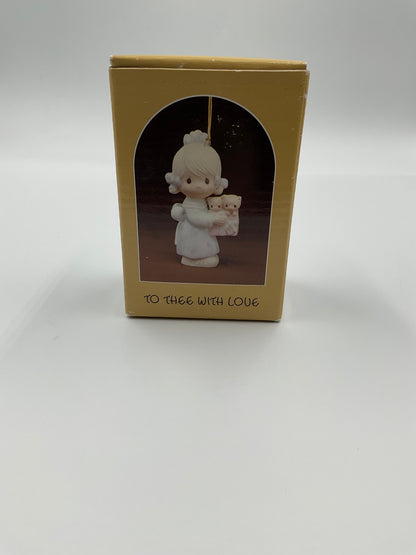 Vintage Precious Moments Figurine Ornament To Thee With Love