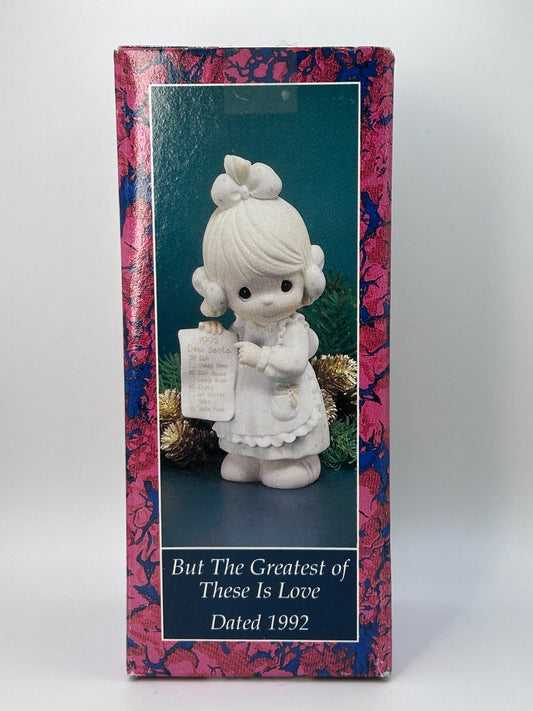 Precious Moments Vintage 1992 But The Greatest of These Is Love Figurine