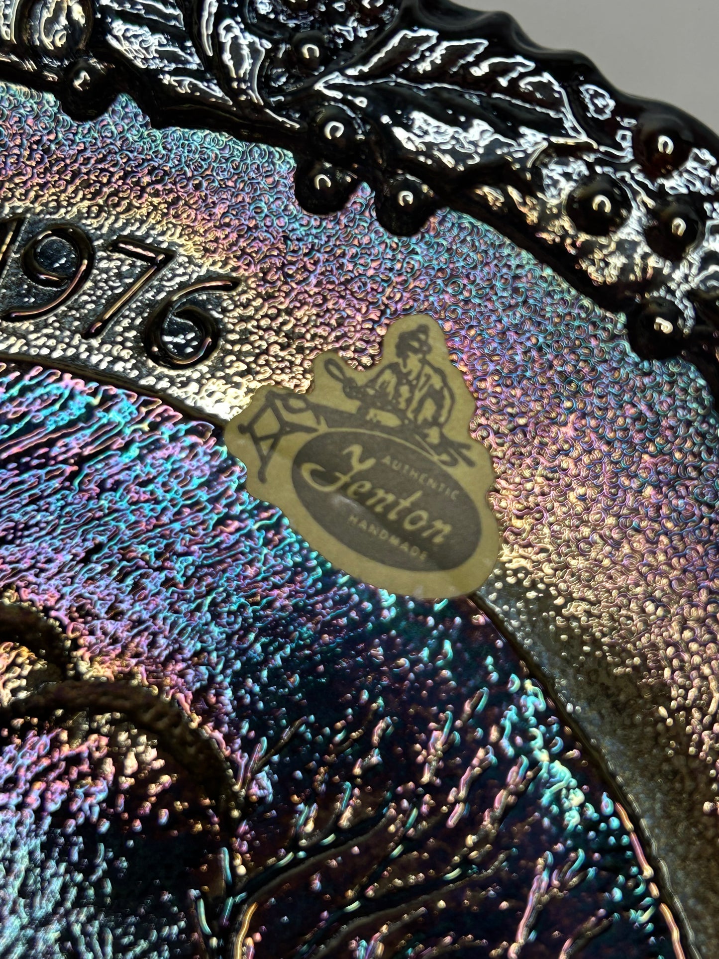 Fenton 1976 Carnival Glass Plate #7